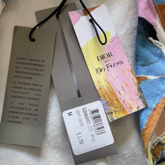 *SOLD* Dior x Alex Foxton resort 2020 white jean jacket - Picture 6 of 15